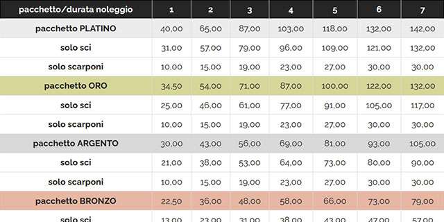 Pricelist 2023/2024